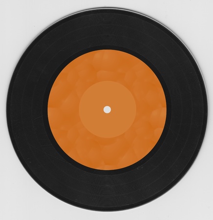 black record with orange label
の写真素材