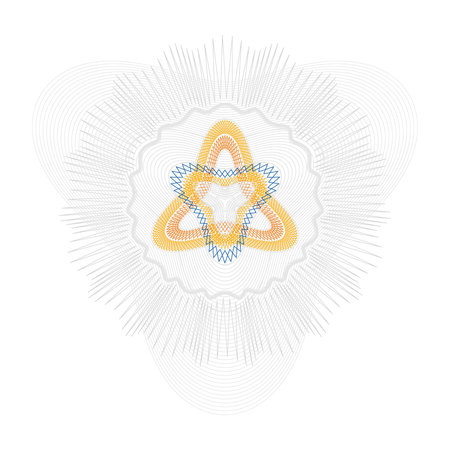 guilloche vector elements on a white backgroundの写真素材