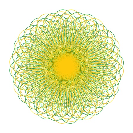 guilloche vector elements on a white backgroundの写真素材