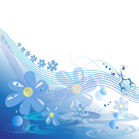 Abstract blue floral background for your designのイラスト素材