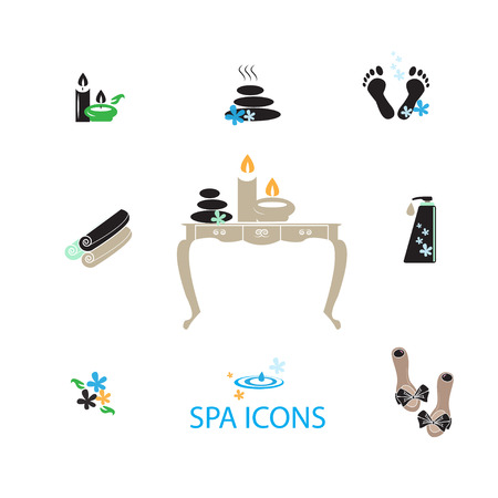 Spa icons set for your designのイラスト素材