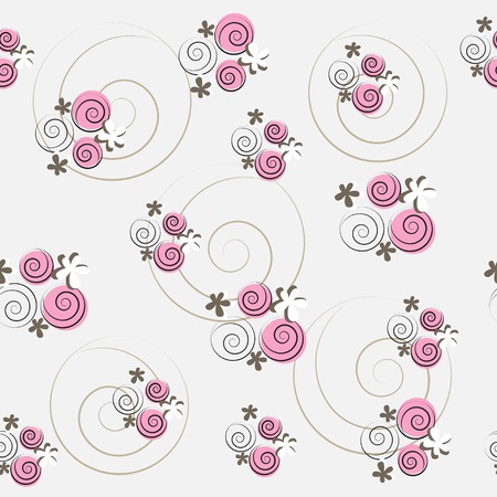 Seamless floral pattern. Flowers texture.のイラスト素材