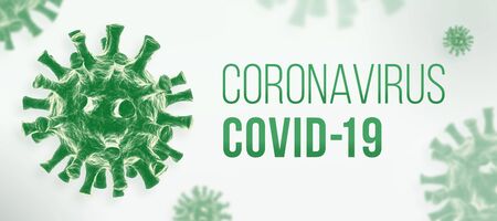 Coronavirus COVID-19 bannerの写真素材