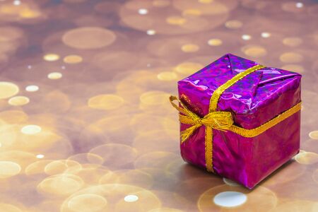 Christmas Holiday Season background with decorations. Merry Christmas New Year collection, gifts and decorative ornaments. Empty copy space for text.の写真素材