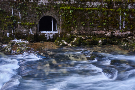 River in winter timeの写真素材