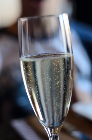 A glass of cavaの写真素材