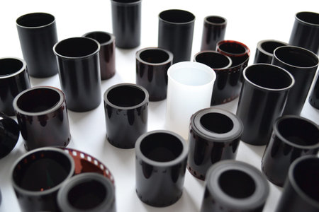 35mm color negative film on white background.