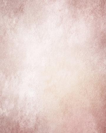 Vintage grunge texture in soft pink and beige gradient, abstract faded wall background for retro design or presentationの素材
