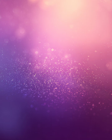 Pink and purple gradient background with glowing glitter bokeh, dreamy light particles, abstract wallpaper designの素材