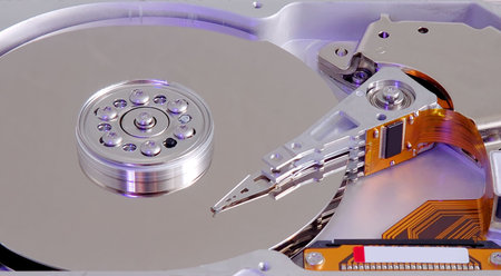 Hard Drive Interior Close-up