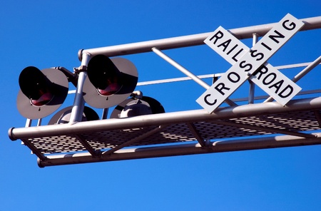 Overhead Railroad Crossing Signalの写真素材