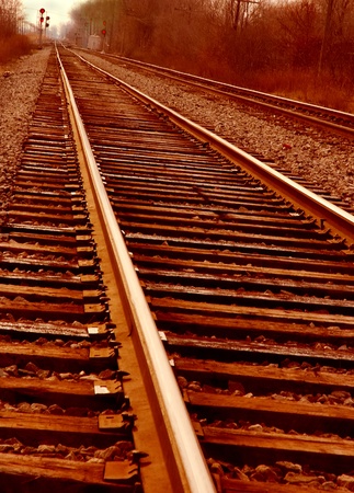 Mainline Track Sunsetのeditorial素材