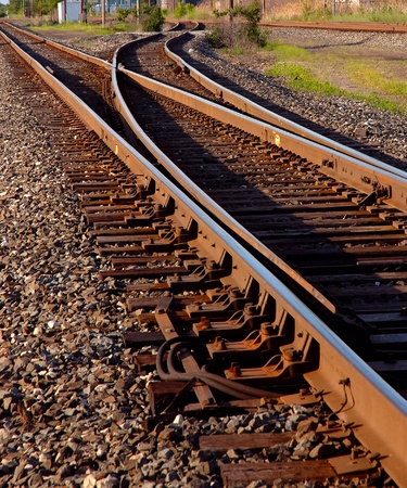 Railroad Track Switchのeditorial素材