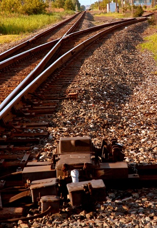 Railroad Track Switchのeditorial素材