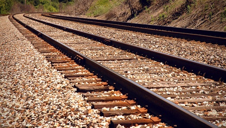 Railroad Track Main Stretchのeditorial素材