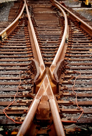 Railroad Track Switchのeditorial素材