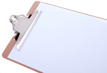 Blank paper for notes on clipboardの写真素材