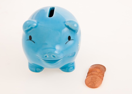 First timer piggy banking depositの写真素材