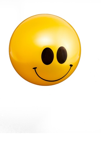 Happy smiley face ball for good newsの写真素材