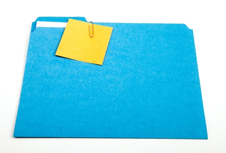 Color note papers for reminder on folderの写真素材