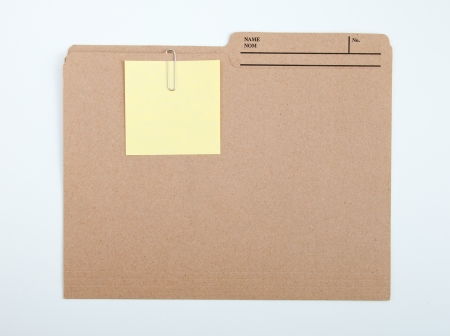 Color note papers for reminder on folderの写真素材