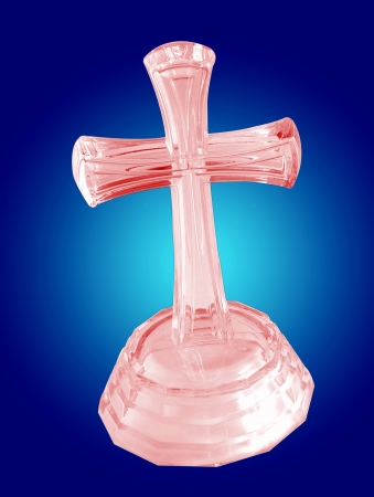 Glass cross symbols of faith in Bibleの写真素材