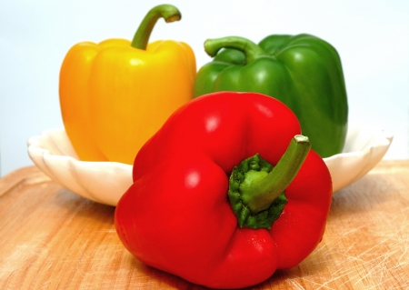 Colorful Bell Peppersの写真素材