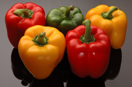 Colorful Bell Peppersの写真素材