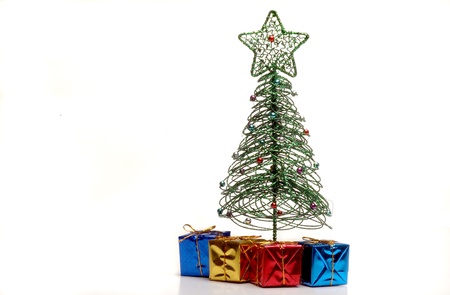 Christmas Wrapped Gifts under Treeの写真素材