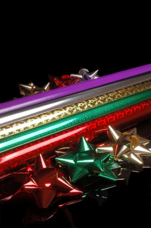 Lo-key Christmas Wrap and Bowsの写真素材