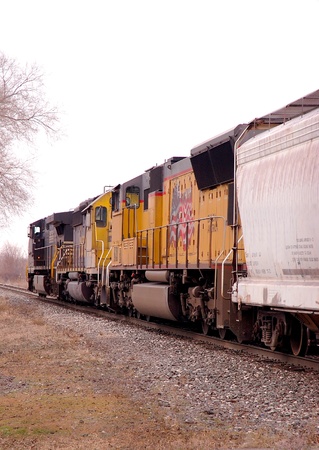 Freight Train Leaving Detroitのeditorial素材
