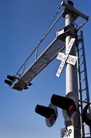 Overhead Rail Crossing Signalの写真素材