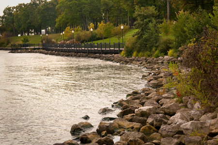 Rocky Detroit Shorelineの写真素材