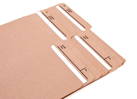 Manilla File Folders with Labelsの写真素材