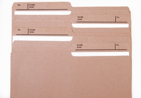 Manilla File Folders with Labelsの写真素材