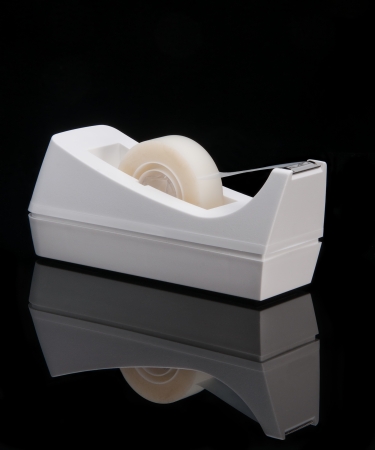 White tape dispenser for modern officeの写真素材