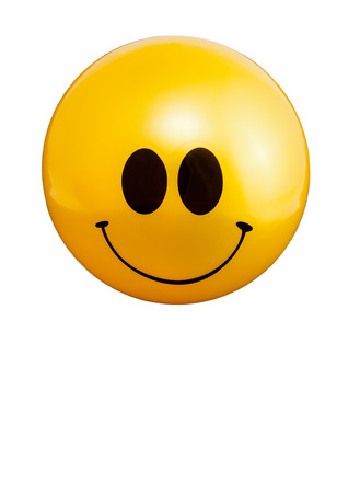 Smiley face kids ball will make you smileの写真素材