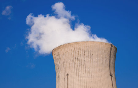Steam from cooling hot water run in reactor core
