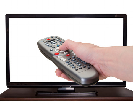Large screen tv for movies and sportsの写真素材