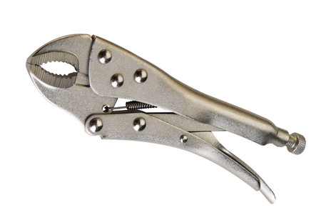 Clamping pliers for holding tough fasteners tightの写真素材