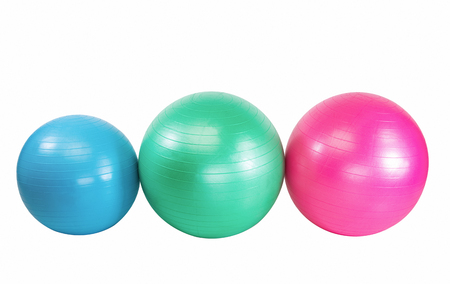 Colorful set of workout balls  for health clubの写真素材