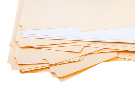 File folder for compiling info on various subjectsの写真素材