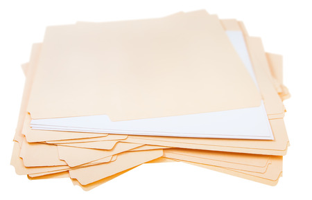 File folder for compiling info on various subjectsの写真素材