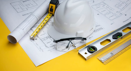 Various tools for a pre-build job site