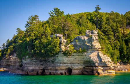 Pictured rock national lakeshore scenic Michgan UPの写真素材