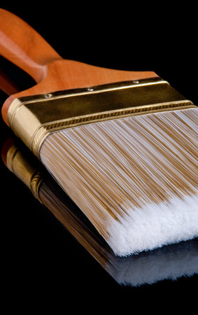 High end sable hair large paint brushの写真素材