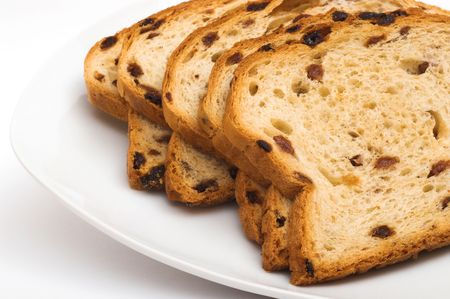 isolated, white, background, raisin bread, breadの写真素材