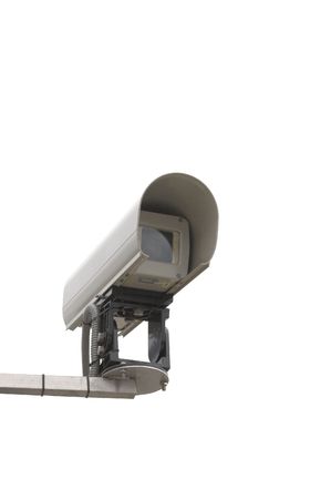 security camera, isolated, white, backgroundの写真素材