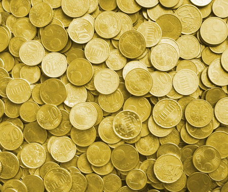 gold coins are as a background