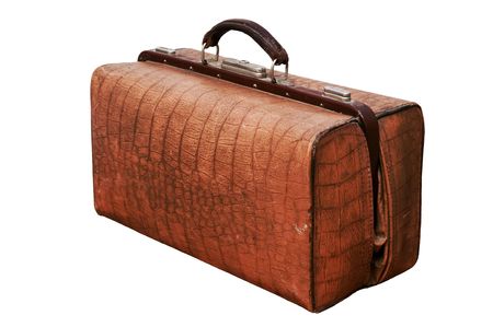 retro style case is on white backgoundの写真素材